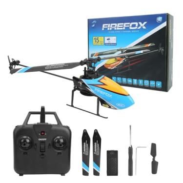 Imagem de Helicóptero de controle remoto, 2,4 GHz 4 CH mini helicóptero RC com giroscópio de 6 eixos, retenção de altitude, decolagem/aterrissagem de uma tecla e tempo de voo de 15 minutos, brinquedo voador de aeronave mini RC para crianças, adultos, iniciantes (azul)
