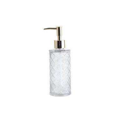 Imagem de Porta Sabonete Líquido Dispensador de sabão desinfetante para as mãos, dispensador de vidro dourado/branco, bomba de shampoo, banheiro, chuveiro, gel, condicionador, frascos Garrafa (Color : Grey(squ