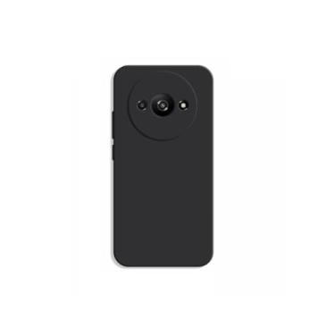 Imagem de Capa Capinha Case Compativel com Xiaomi Redmi A3 Silicone Macia Aveludada Forro Interno Com Proteção De Câmera Preta