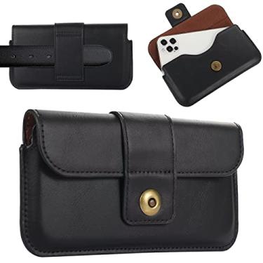 Imagem de Bolsa de Cintura Estojo de telefone compatível com iPhone 12 Pro Max, com presilhas de cinto de couro com Samsung Galaxy Note 20 Ultra S22 Ultra S21+S20+ 5G,Note10 Lite,Note20,A71 5G A02S A03S Pochete