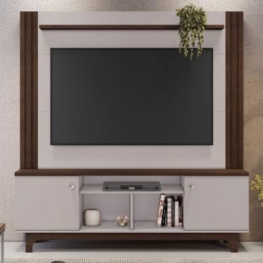 Imagem de Estante para TV Até 65 Polegadas Balsamo 2 Portas 2 Prateleiras Café/Off Café - Jcm Móveis