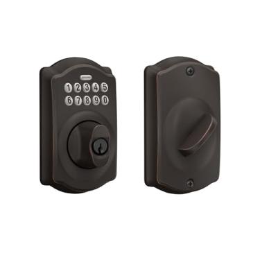 Imagem de Schlage Suporte para teclado Camelot BE365 CAM 716, bronze envelhecido