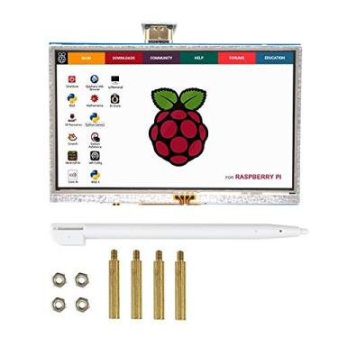 Imagem de Padarsey Tela sensível ao toque de 5 polegadas 800 x 480 TFT LCD Interface HDMI suporta Raspberry Pi 4 Preto, Banana Pi Windows 10 8 7