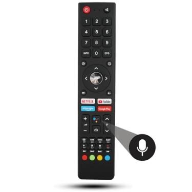 Imagem de Controle remoto de substituição por voz RM-C3362 compatível com TV LED JVC com teclas de atalho Netflix YouTube