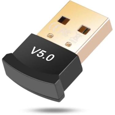Imagem de Receptor Bluetooth 5.0 Adaptador USB Wireless Transmissor Para PC, Computador, Notebook, Laptop, Fone de Ouvido, Gamepad, Impressora, Acessório Eletrônico Preto ou Branco LINHA PREMIUM