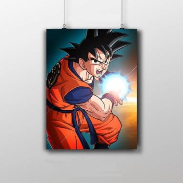 Imagem de Placa Decorativa Goku Kamehameha Wallpaper - Dragon Anime