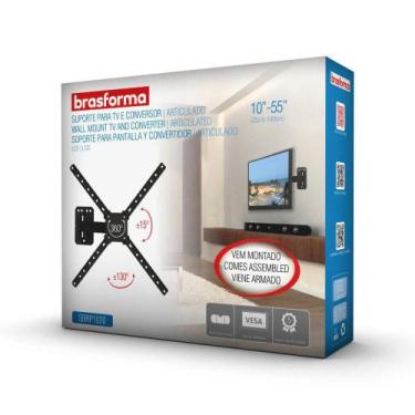 Imagem de Suporte de TV LCD/LED 10 a 55" Articulado SBRP1030 Brasforma