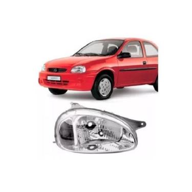 Imagem de Farol Corsa Classic 2000 até 2010 Cromado Cinza Lado Dir - Fortluz