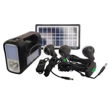 Imagem de Kit Lanterna Placa Solar Carregador Portatil Energia Nº 22 - Gdlite