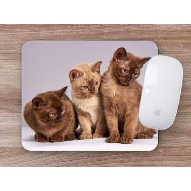 Imagem de Mouse Pad Emborrachado Personalizado Gatos Cat Felino - Deluzz, Pequen