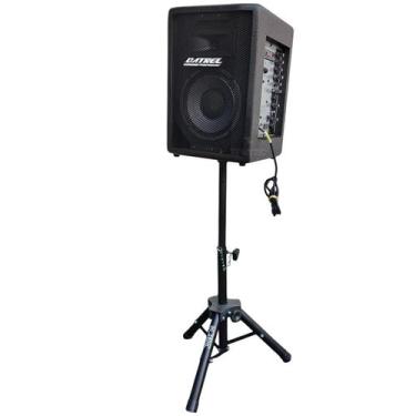 Imagem de Kit caixa de som ativa 8" 150w rms e tripé datrel prof