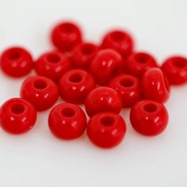 Imagem de Miçanga Miçangão 6/0=4,1mm Preciosa Jablonex 50g Cores Leitosas Guias Brajás Colares Pulseiras Umbanda e Candomblé (Vermelho Claro)