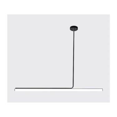 Imagem de Lustre moderno de tubo longo LED Mesa de jantar Sala de cozinha Acessórios Lustre Iluminação decorativa simples, Sala de estar moderna Luz de teto de cristal