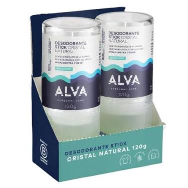 Imagem de Desodorante Natural Pedra Cristal Alva Alemanha Kit 2 120g
