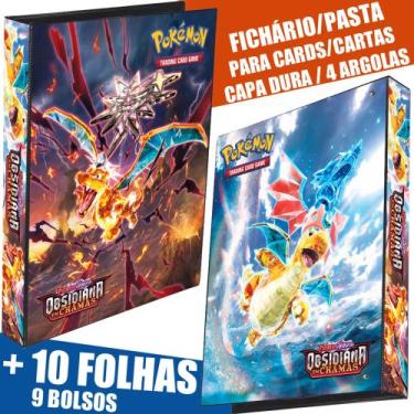 Imagem de Pasta Fichário Álbum Pokémon Escarlate Violeta Obsidiana Chamas Chariz