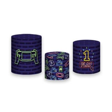 Imagem de Trio de Capas de Cilindro - Video Game Play 009 - Via Cores