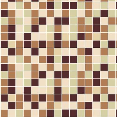 Imagem de Adesivo Lavável Azulejo Pastilhas Em Tons De Bege Amarelo E marrom Par