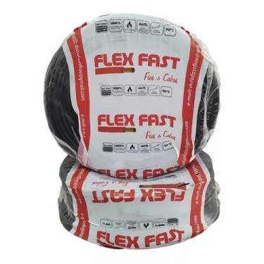 Imagem de Fio Elétrico Cabo Flexível 1,5mm PRETO Rolo 50 Metros 750v - FLEX FAST