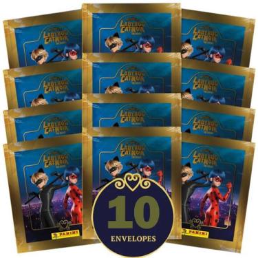 Imagem de Kit 50 Figurinhas Miraculous As Aventuras de Ladybug Em 10 Envelopes L