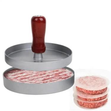 Imagem de Molde Forma Hambúrguer Artesanal Gourmet Modelador Alumínio - Losansho