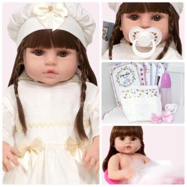 Imagem de Bebê Reborn Realista Linda Menina Pode Banho + 13 Itens - Cegonha Rebo
