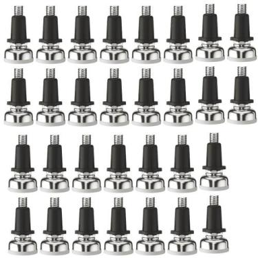 Imagem de Kit com 30 Sapata Pé Nivelador Base 21mm Zincado - HD Ferragens