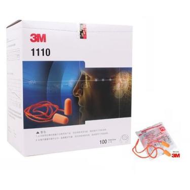 Imagem de Kit Com 100 Pares Protetor Auditivo Espuma Auricular com Cordão 3m