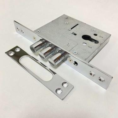 Imagem de Fechadura Auxiliar de Alta Segurança Euro 3 Pinos - Titan Portas