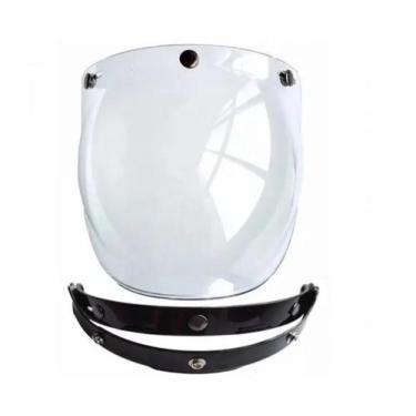 Imagem de Viseira C/ Flip Capacete Moto Bolha Bubble Custom Anti Risco - Omax