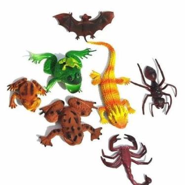 Imagem de Brinquedo Animais E Insetos De Borracha Kit Com 7 Peças - TOYS