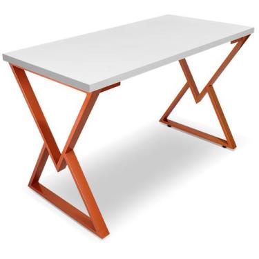 Imagem de Mesa P/ Escritório Jantar Gamer Daloa 1,00x0,60 Em Aço Tampo Em Madeir