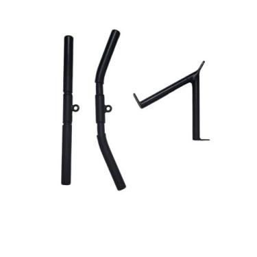 Imagem de Kit puxador academia barra triceps pulley reto curvo V estação cross o