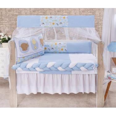 Imagem de Kit Berço Americano Safari 9 Peças Menino - Beatriz Baby Enxovais, Azu