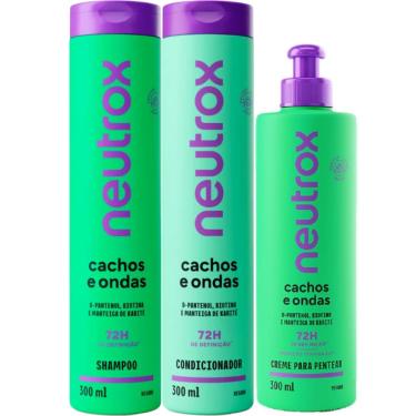 Imagem de Shampoo e Condicionador Neutrox Cachos e Onda + Creme para Pentear