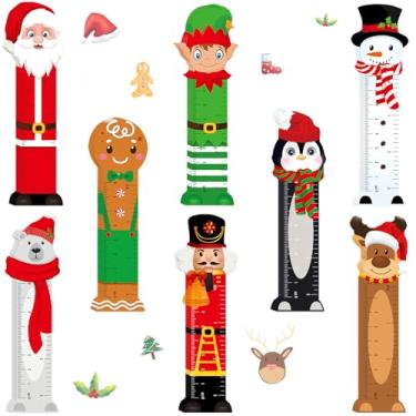 Imagem de Dianelhall 160 peças de réguas de marcador de livro de Natal para crianças de plástico feliz Natal clipe de página de livro marcador de página de presente de natal para férias de natal crianças recompensas de estudantes suprimentos de presentes (Papai Noel)