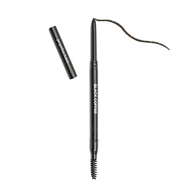 Imagem de Lápis de sobrancelha indelével em gel suave para sobrancelhas - Café preto - à prova de manchas - Ultra suave - Super fácil - Longa duração - Pincel spooly - Longwear - sem necessidade de apontador -