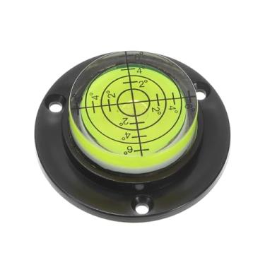 Imagem de HARFINGTON Nível de bolha horizontal de alta precisão 16,5 x 49 mm Ferramentas de layout de medição de nível de olho de boi redondo para quadros, nivelador de ferramentas de pendurar para quadros,