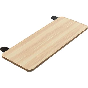 Imagem de Bandeja extensora de mesa, bandeja extensora de mesa ergonômica, bandeja dobrável para gaveta de teclado, gaveta para teclado, braçadeira sem punção (disponível em três tamanhos), nogueira,