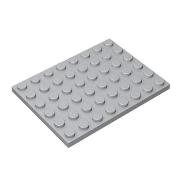 Imagem de Classic Building Plate 6x8, 100 Piece Light Gray Bulk Plates, Compatible with Lego Parts and Pieces 3036, Compatible with All Major Brick Brands(Colour: Light Gray)