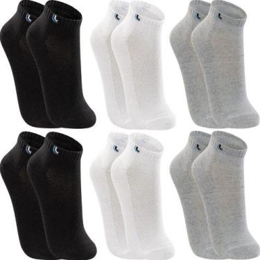 Imagem de Kit 3 Pares De Meia Cano Curto Lupo C Ventilação Confortavel, Sortido 