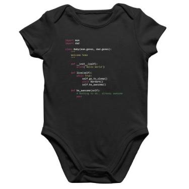 Imagem de Body Bebê Algodão Baby Python Code - Foca na Moda, Preto, M