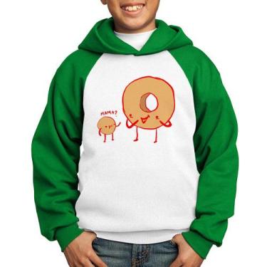 Imagem de Moletom Infantil Donuts - Foca na Moda, Branco, Verde, 2