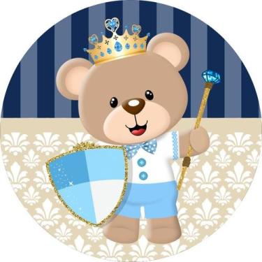 Imagem de Painel Festa Redondo C/ Elástico 1,50m Ursinho Príncipe - Fadrix