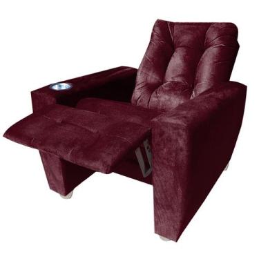 Imagem de Poltrona Reclinavel Papai ou  Mamae Perola - Beatriz  Decor, BORDO