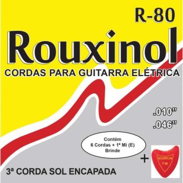 Imagem de Encordoamento para Guitarra Elétrica Leve 10/46 - Rouxinol