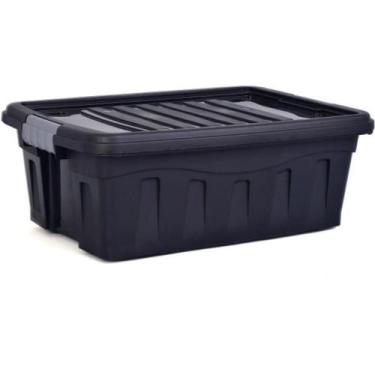 Imagem de Organizador Caixa 31L Trava /Rodizio Pt - Mb Plásticos