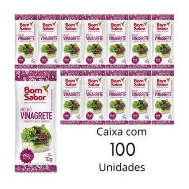 Imagem de Molho Vinagrete Bom Sabor Kit Caixa com 100 Unidades Para Salada Legum