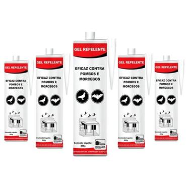 Imagem de 10 Tubos De Gel Repelente Contra Pombos E Morcegos Rogama