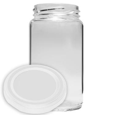 Imagem de Potes de Vidro 347ml Conserva Geleia Doces com Tampa de Metal - 24 Uni