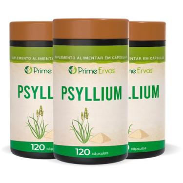 Imagem de Kit 3 Psyllium 500mg 120 cápsulas Prime Ervas